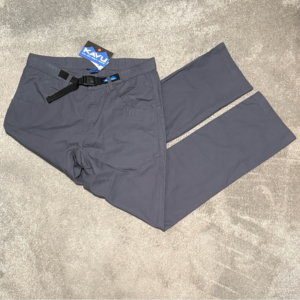 New Kavu Chilli Lite Pants Size XL Granite Grey
